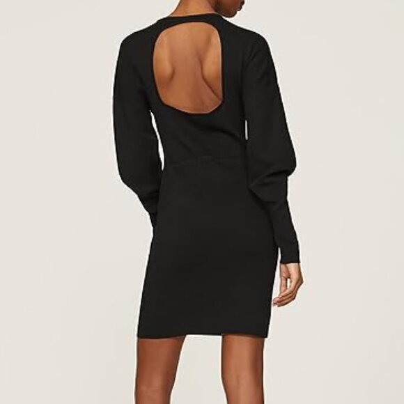 Esteban Cortazar Collective Mini Sweater Dress Black Long Sleeves - Picture 3 of 8